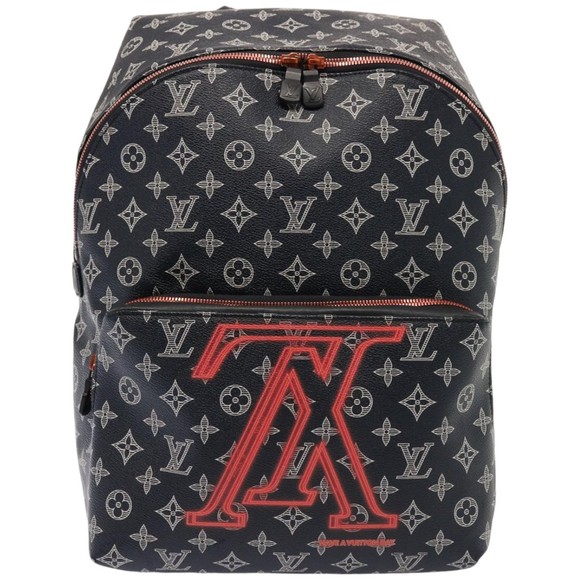 LOUIS VUITTON Monogram Ink Apollo Backpack Navy Red White M43676 LV Auth 74436SA - Picture 13 of 16